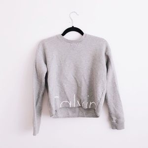 calvin klein x urban outfitters grey sweatshirt